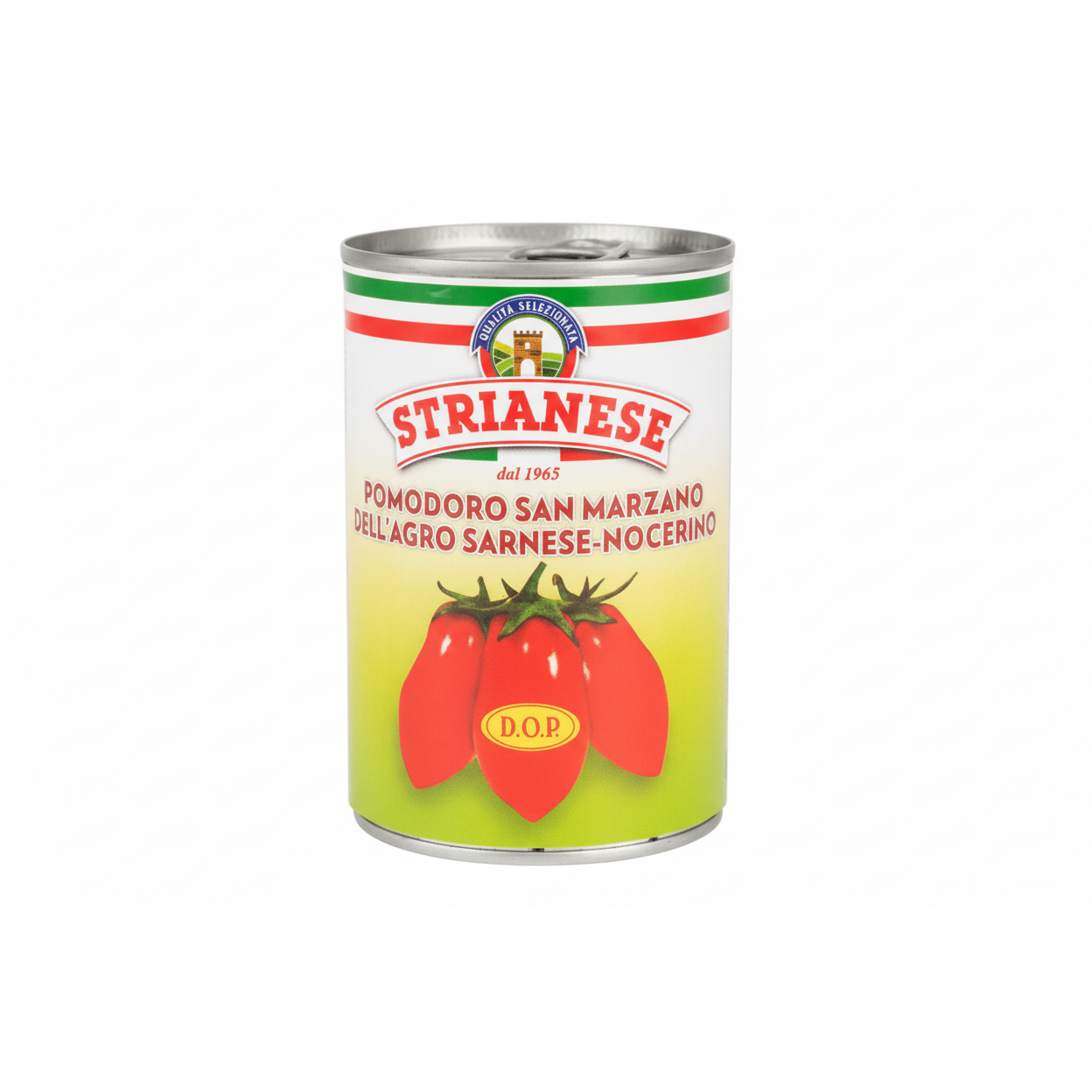 San Marzano Tomaten D.O.P. „Strianese“ 400 g – Italienische geschälte Tomaten aus Kampanien-italienische Feinkost Scarati