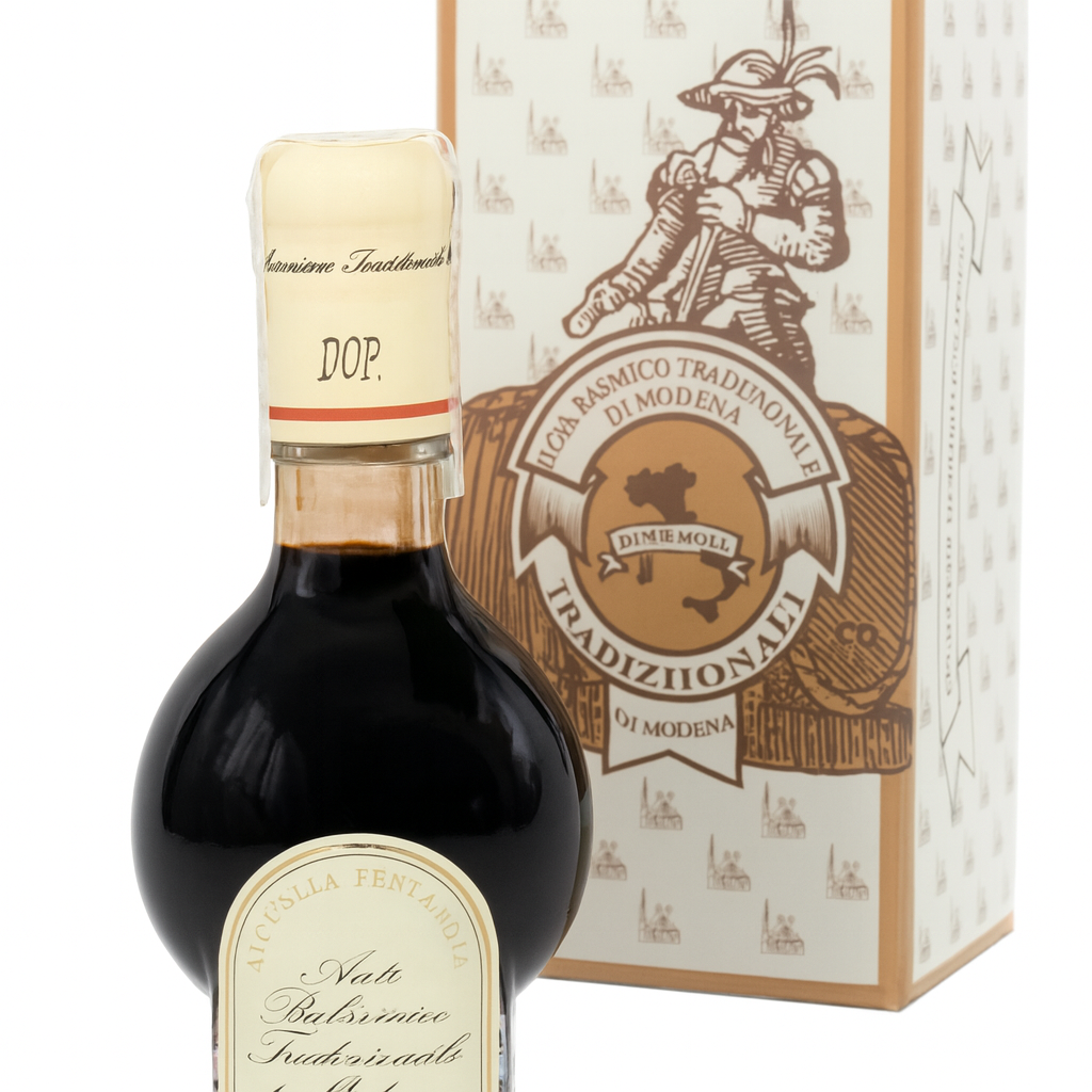 Aceto Balsamico Tradizionale di Modena D.O.P. Vecchio – 14 Jahre gereift, handwerklich hergestellt-italienische Feinkost Scarati