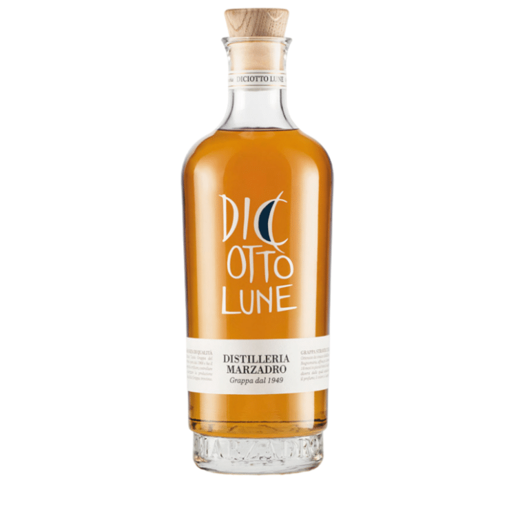 Grappa Dicotto Lune Marzadro 0,7l-italienische Feinkost Scarati