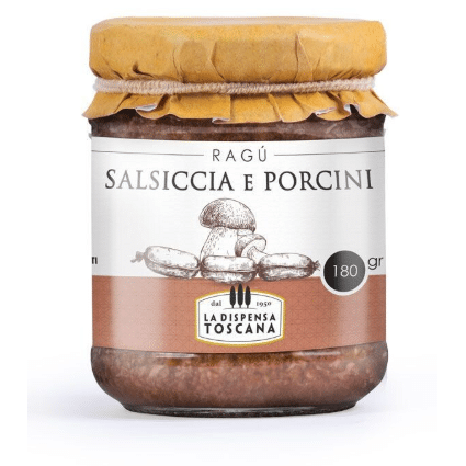 Ragù Salsiccia & Steinpilze „Sughi Toscana“ 340 g – Italienische Fleischsauce-italienische Feinkost Scarati