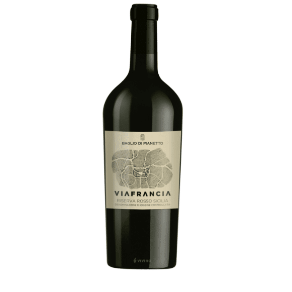 BIO Viafrancia Rosso Riserva DOC „Baglio di Pianetto“ 0,75 l – Rotwein aus Sizilien-italienische Feinkost Scarati