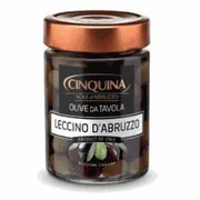 Oliven Leccino „Cinquina“ 180 g – italienische Olivenspezialität-italienische Feinkost Scarati