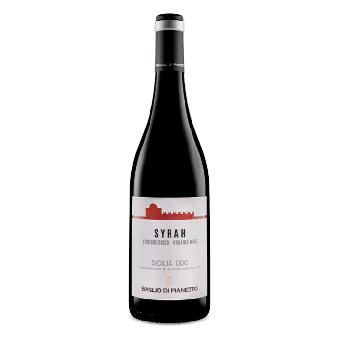 Syrah Bio DOC 2022 „Baglio di Pianetto“ 0,75 l – charaktervoller Bio-Rotwein aus Sizilien-italienische Feinkost Scarati