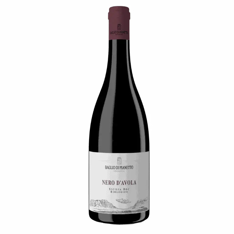 Nero d’Avola Rotwein DOC 2023 „Baglio di Pianetto“ 0,75 l – vollmundiger Rotwein aus Sizilien-italienische Feinkost Scarati