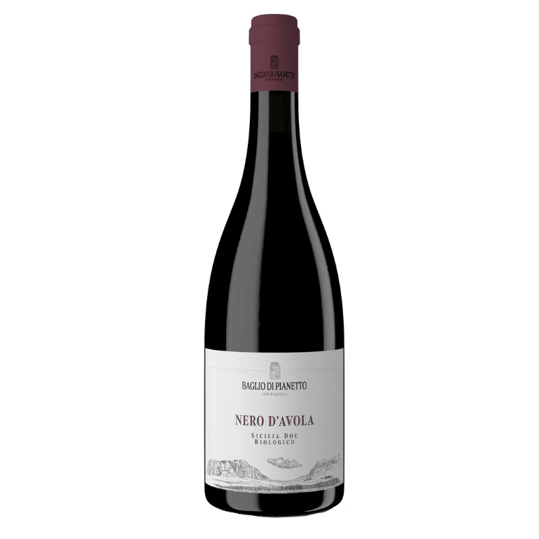 Nero d’Avola DOC 2022 „Baglio di Pianetto“ 0,75 l – vollmundiger Rotwein aus Sizilien-italienische Feinkost Scarati