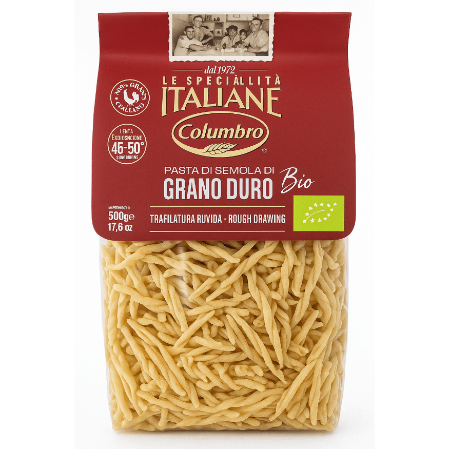 Trofie „Columbro“ Bio 500 g – Pasta di Semola di Grano Duro aus Italien-italienische Feinkost Scarati