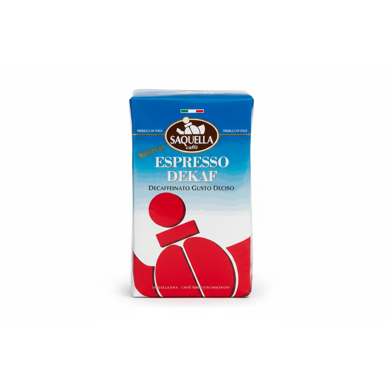 Saquella Espresso Entkoffeiniert gemahlen - 250g-italienische Feinkost Scarati