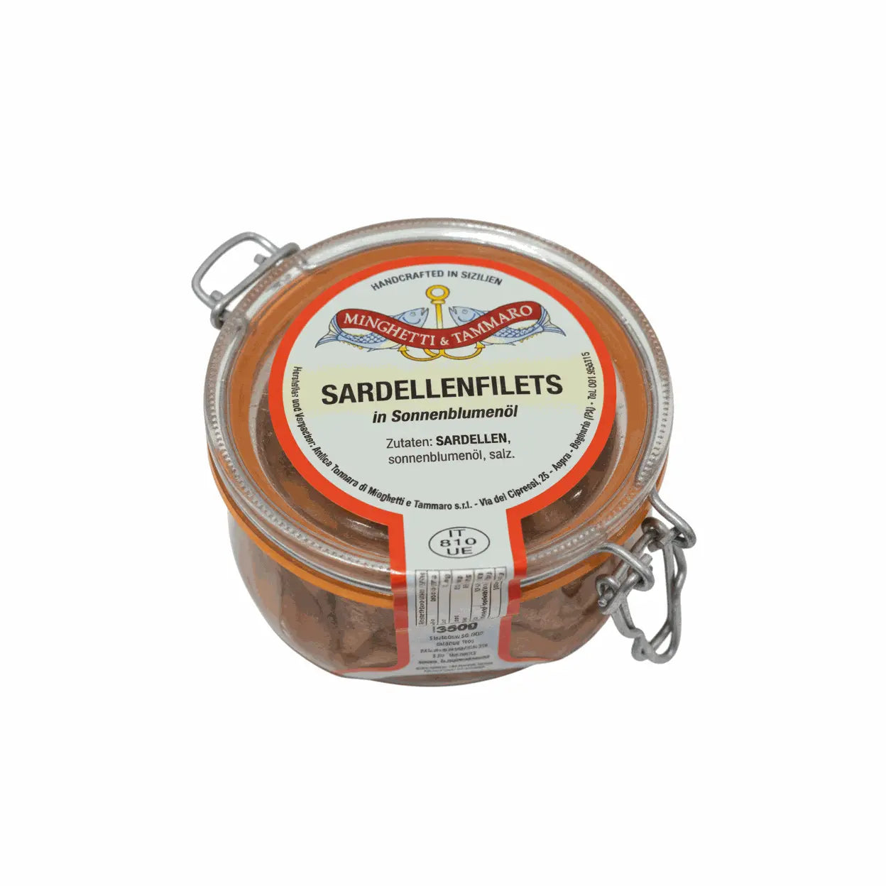Sardinenfilets in Sonnenblumenöl - Antica Tonnara di Minghetti e Tammaro - 580g-italienische Feinkost Scarati