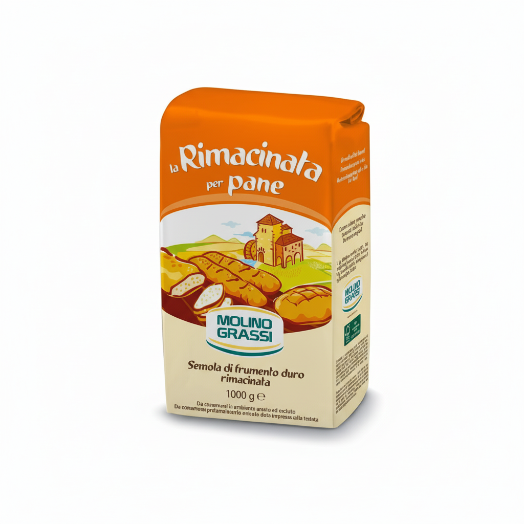 Semola Hartweizengrieß "Molino Grassi" 1 Kg - Ideal für Pizza, Focaccia & Brot-italienische Feinkost Scarati