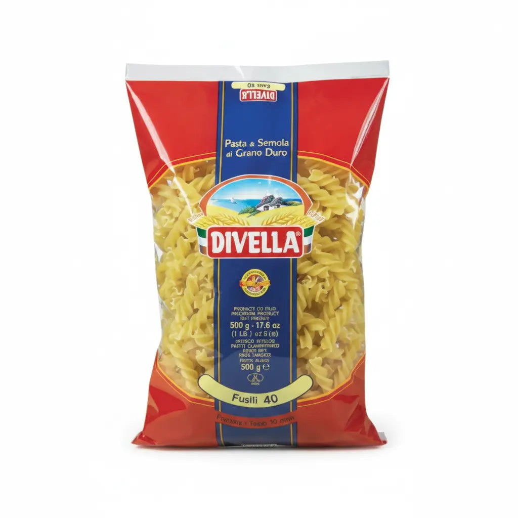 Divella Fusilli n°40 500 g – Italienische Hartweizen-Pasta - italienische Feinkost Scarati