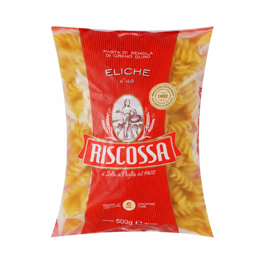 Riscossa Eliche n°48 500 g – Italienische Hartweizen-Pasta - italienische Feinkost Scarati
