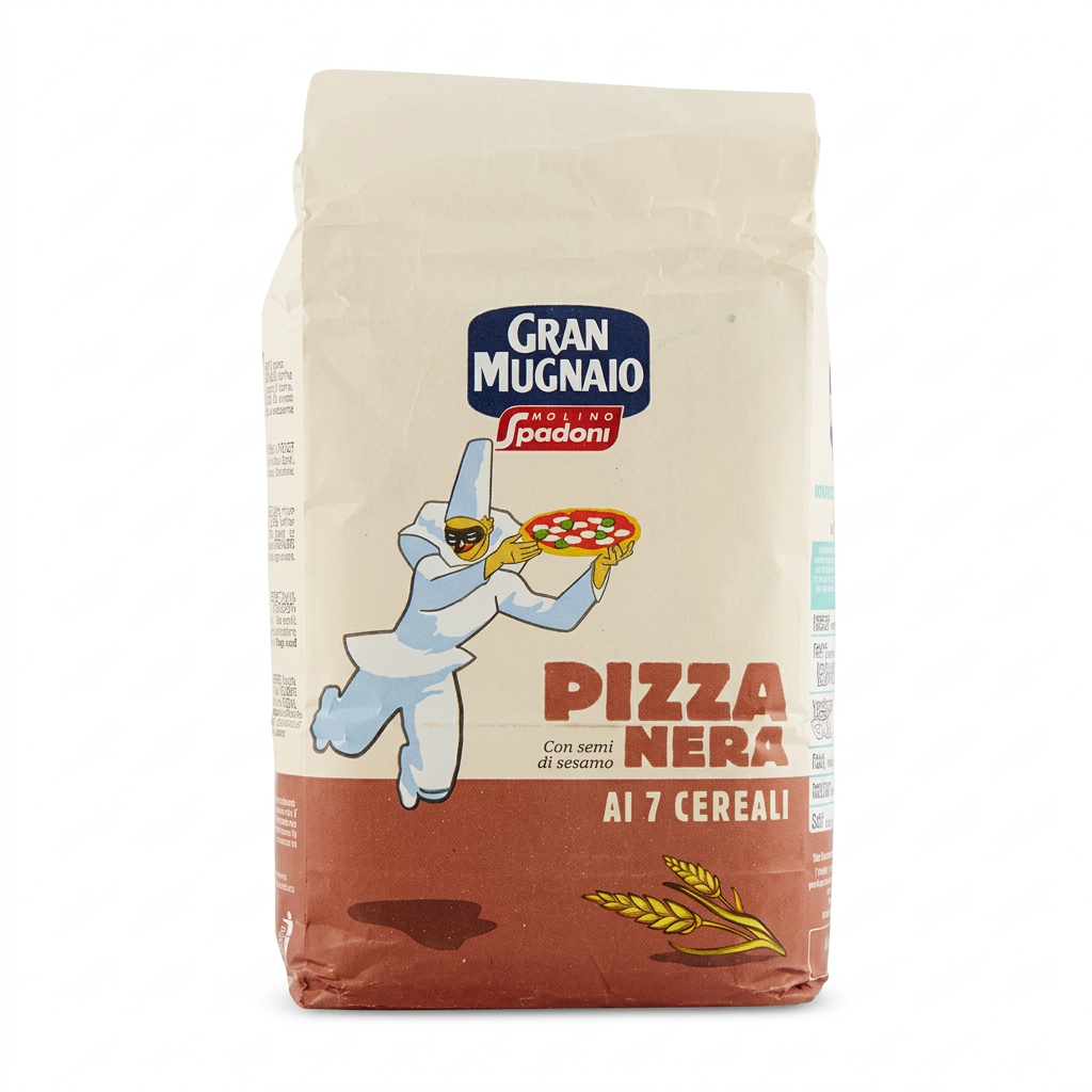 Molino Spadoni Pizza Nera ai 7 Cereali 1 kg – Mehlmischung mit 7 Getreidesorten