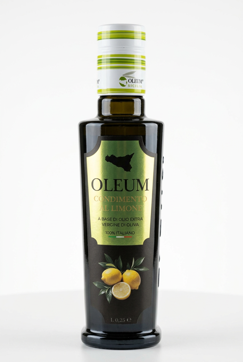 Oleum Sicilia Zitronen-Olivenöl – Natives Olivenöl Extra mit Zitrone 0,25 l Oleum Sicilia