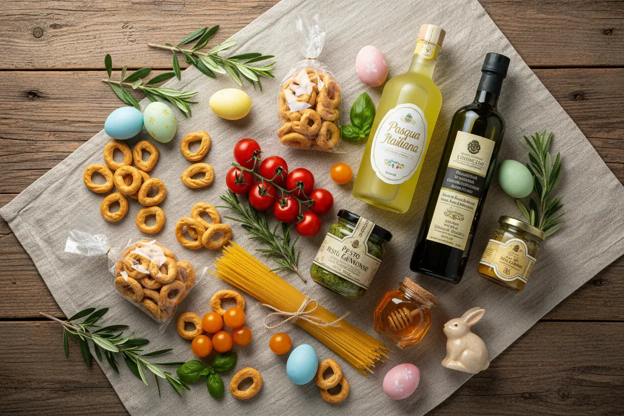 Geschenkset „Pasqua Italiana" – Ostermenü mit Vorspeise, Hauptgericht & Dessert - italienische Feinkost Scarati