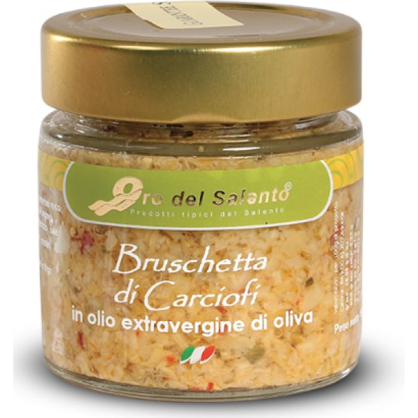 Bruschetta mit apulischer Artischocke in nativem Olivenöl extra